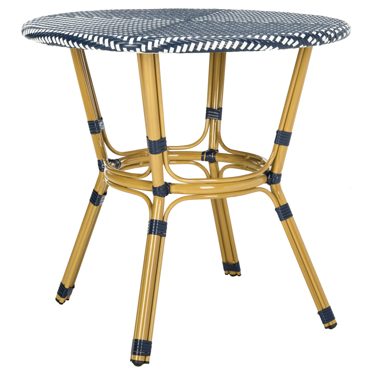 SAFAVIEH Outdoor Reanna Rattan Bistro Table (Fully Assembled) - 32Wx32Dx30H