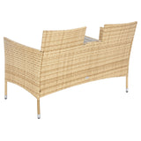 SAFAVIEH Outdoor Rielle Wicker Loveseat - 52W x 33D x 25H