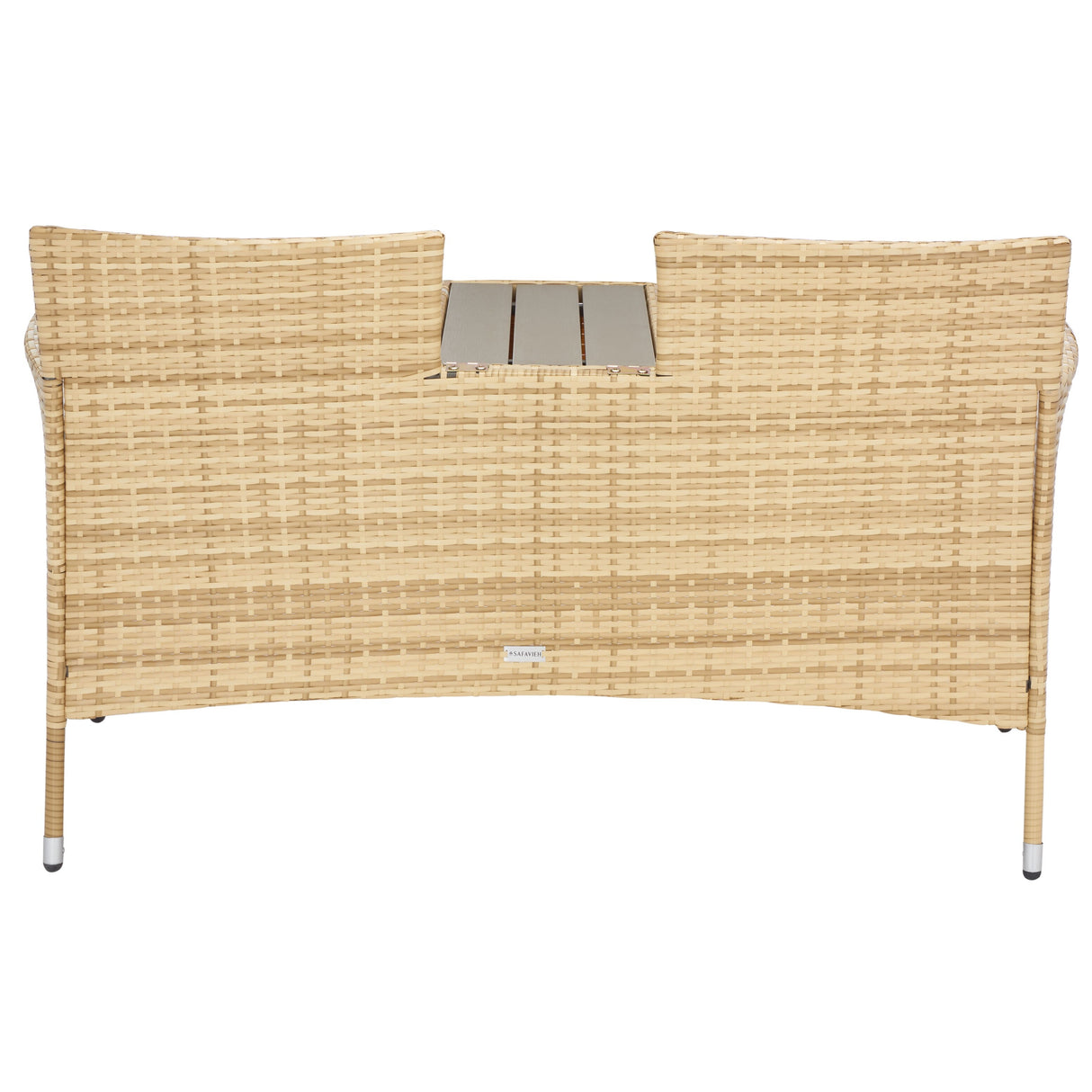 SAFAVIEH Outdoor Rielle Wicker Loveseat - 52W x 33D x 25H