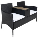 SAFAVIEH Outdoor Rielle Wicker Loveseat - 52W x 33D x 25H