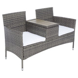 SAFAVIEH Outdoor Rielle Wicker Loveseat - 52W x 33D x 25H