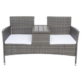 SAFAVIEH Outdoor Rielle Wicker Loveseat - 52W x 33D x 25H