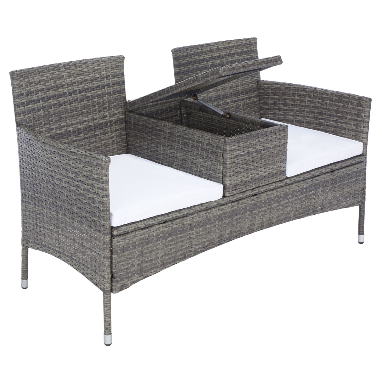 SAFAVIEH Outdoor Rielle Wicker Loveseat - 52W x 33D x 25H