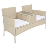 SAFAVIEH Outdoor Rielle Wicker Loveseat - 52W x 33D x 25H