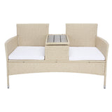 SAFAVIEH Outdoor Rielle Wicker Loveseat - 52W x 33D x 25H