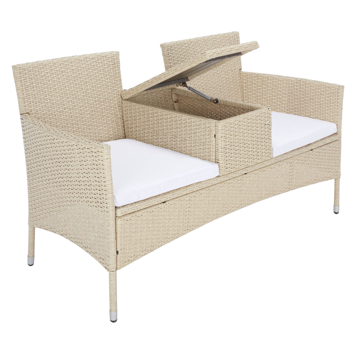 SAFAVIEH Outdoor Rielle Wicker Loveseat - 52W x 33D x 25H