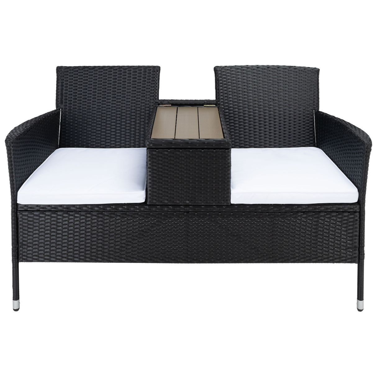 SAFAVIEH Outdoor Rielle Wicker Loveseat - 52W x 33D x 25H