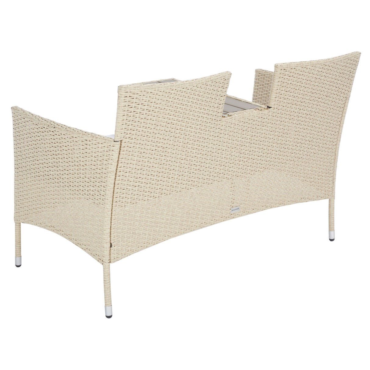 SAFAVIEH Outdoor Rielle Wicker Loveseat - 52W x 33D x 25H