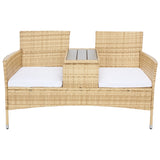 SAFAVIEH Outdoor Rielle Wicker Loveseat - 52W x 33D x 25H