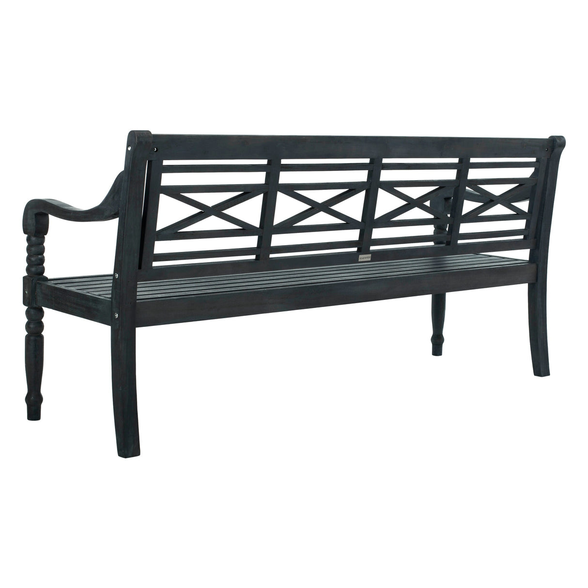 SAFAVIEH Outdoor Ruwaydah Acacia Wood Bench - 70Wx24Dx34H