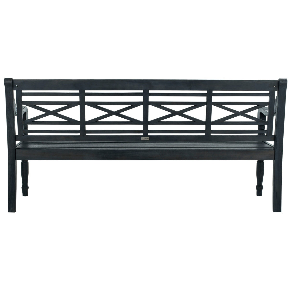 SAFAVIEH Outdoor Ruwaydah Acacia Wood Bench - 70Wx24Dx34H