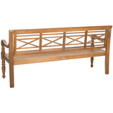 SAFAVIEH Outdoor Ruwaydah Acacia Wood Bench - 70Wx24Dx34H