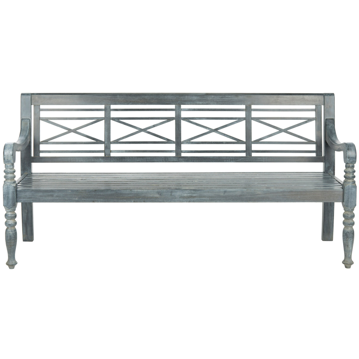 SAFAVIEH Outdoor Ruwaydah Acacia Wood Bench - 70Wx24Dx34H