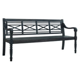 SAFAVIEH Outdoor Ruwaydah Acacia Wood Bench - 70Wx24Dx34H