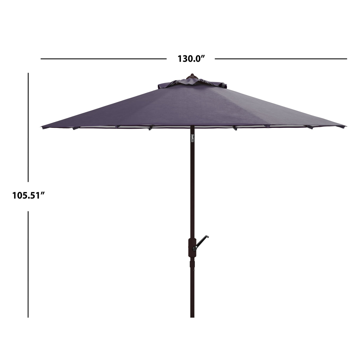 SAFAVIEH Outdoor Serin 11-Foot Round Crank Umbrella