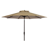 SAFAVIEH Outdoor Serin 11-Foot Round Crank Umbrella