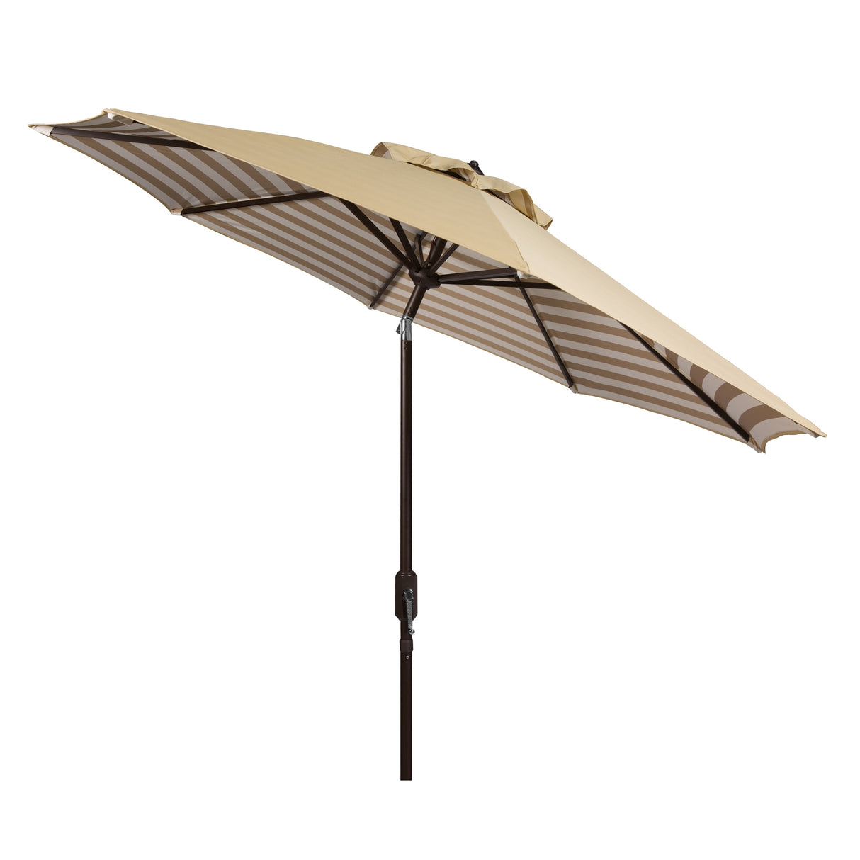 SAFAVIEH Outdoor Serin 11-Foot Round Crank Umbrella