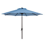 SAFAVIEH Outdoor Serin 11-Foot Round Crank Umbrella