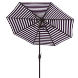 SAFAVIEH Outdoor Serin 11-Foot Round Crank Umbrella