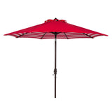 SAFAVIEH Outdoor Serin 11-Foot Round Crank Umbrella