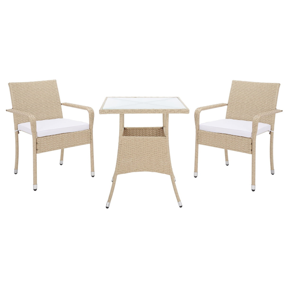 SAFAVIEH Outdoor Sheva 3-Piece Bistro Set - 24Wx24Dx33H