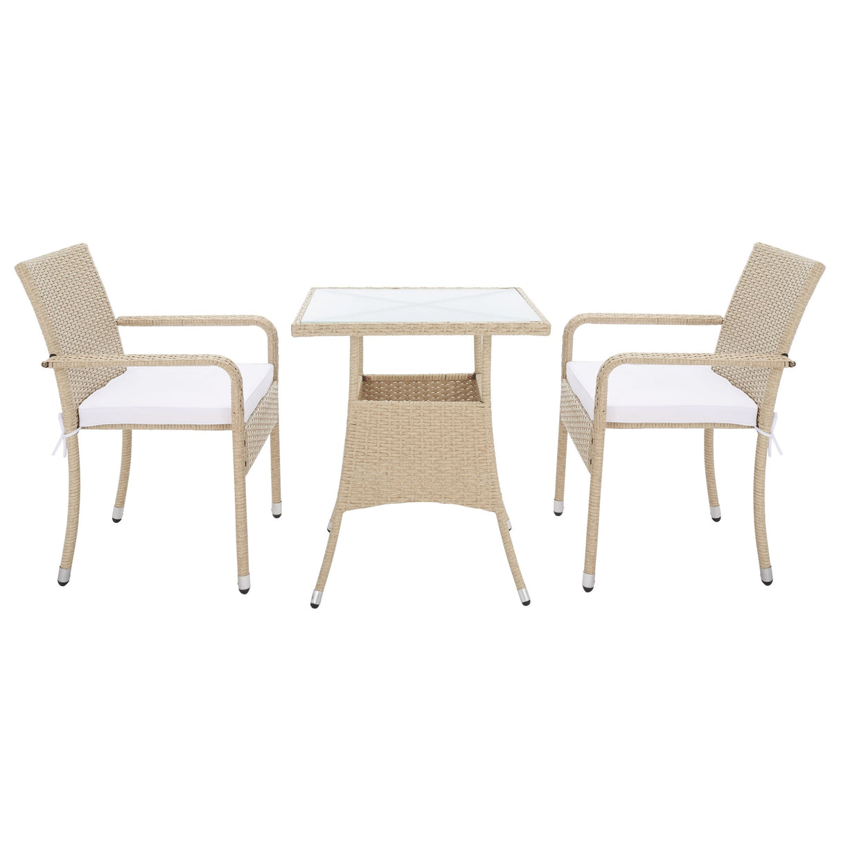 SAFAVIEH Outdoor Sheva 3-Piece Bistro Set - 24Wx24Dx33H