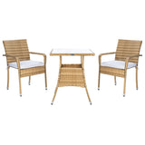 SAFAVIEH Outdoor Sheva 3-Piece Bistro Set - 24Wx24Dx33H