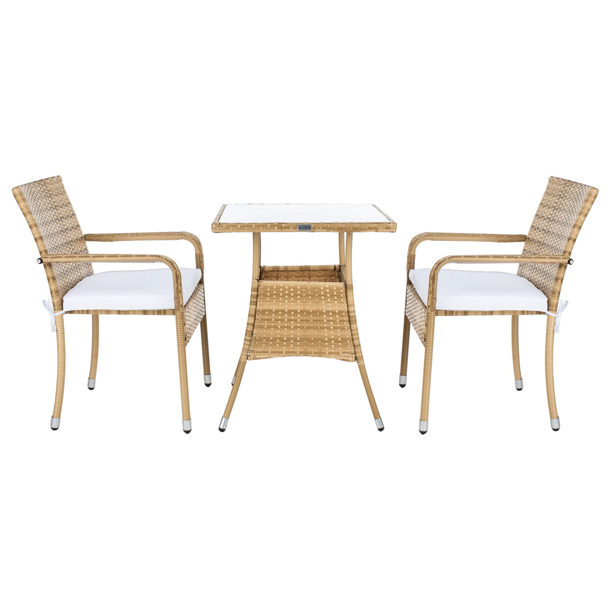 SAFAVIEH Outdoor Sheva 3-Piece Bistro Set - 24Wx24Dx33H