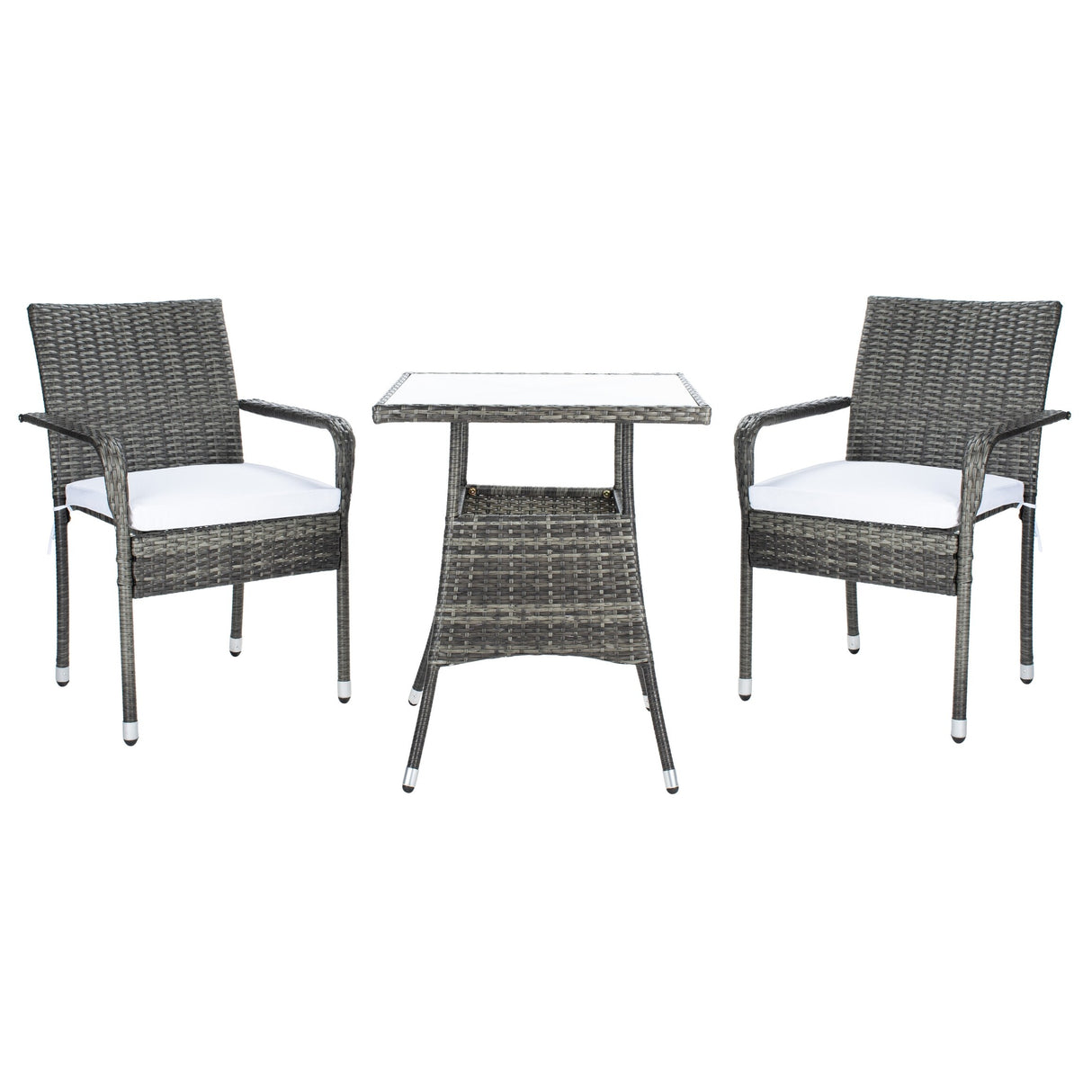 SAFAVIEH Outdoor Sheva 3-Piece Bistro Set - 24Wx24Dx33H