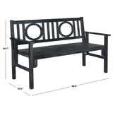 SAFAVIEH Outdoor Shprinza Acacia Wood Folding Bench - 48Wx24Dx35H