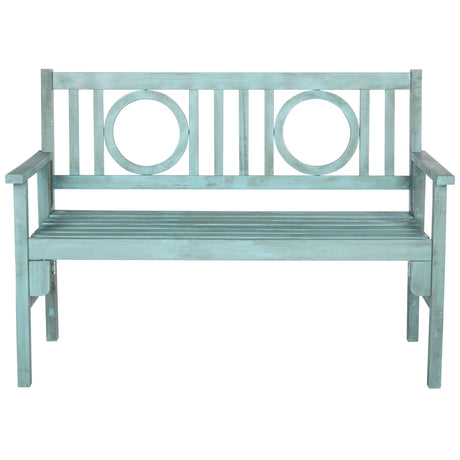 SAFAVIEH Outdoor Shprinza Acacia Wood Folding Bench - 48Wx24Dx35H