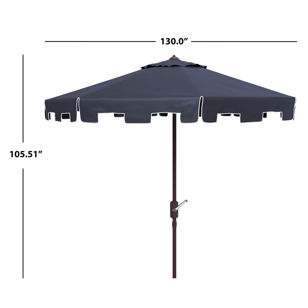 SAFAVIEH Outdoor Shuri 11Ft Round Market Umbrella