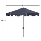 SAFAVIEH Outdoor Shuri 11Ft Round Market Umbrella