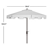 SAFAVIEH Outdoor Shuri 11Ft Round Market Umbrella