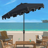 SAFAVIEH Outdoor Shuri 11Ft Round Market Umbrella