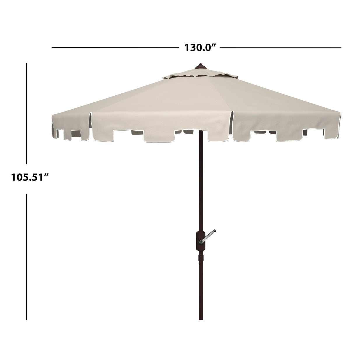 SAFAVIEH Outdoor Shuri 11Ft Round Market Umbrella