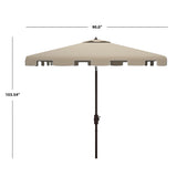 SAFAVIEH Outdoor Siena 7.5 Ft Square Market Umbrella, Base Not Included