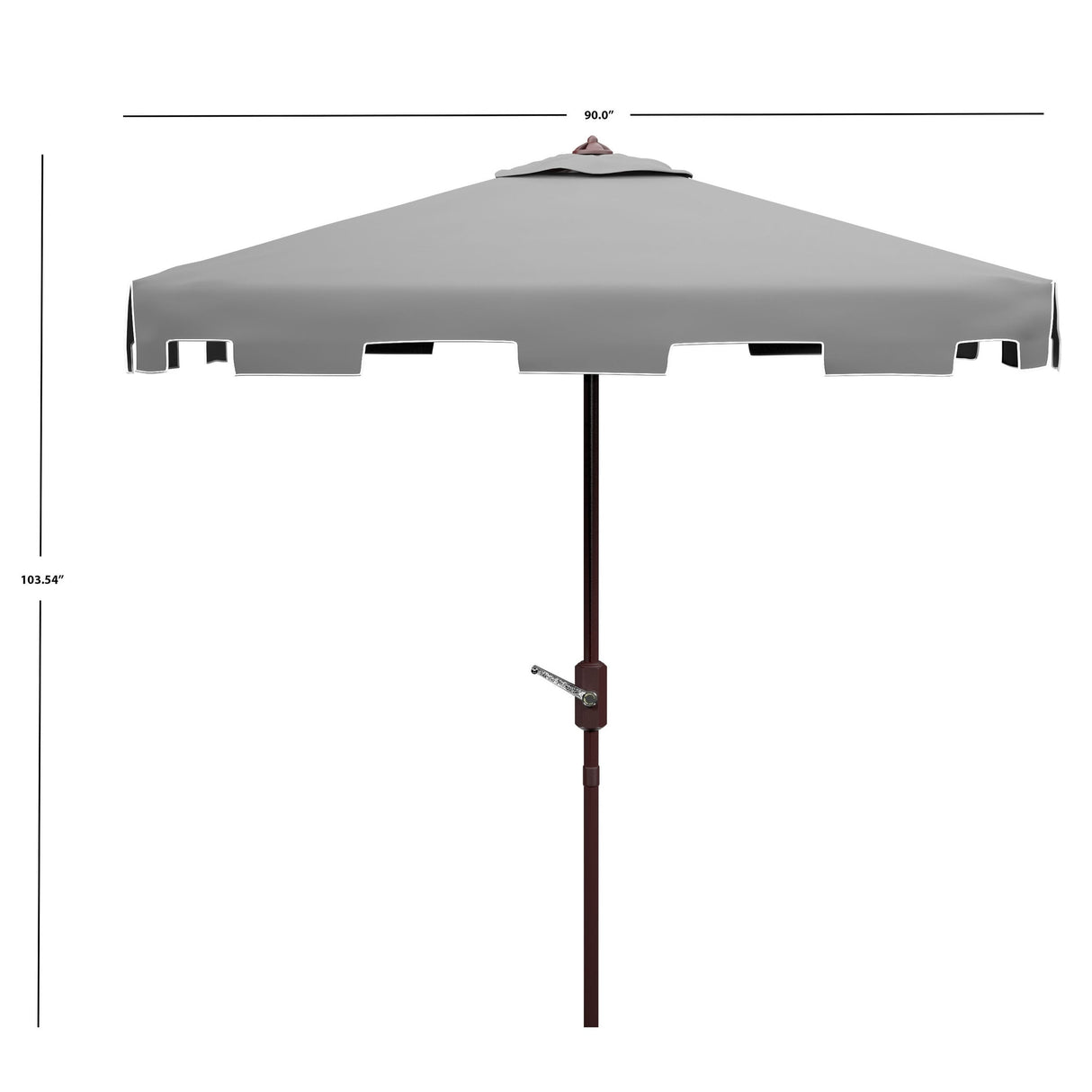 SAFAVIEH Outdoor Siena 7.5 Ft Square Market Umbrella, Base Not Included