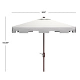 SAFAVIEH Outdoor Siena 7.5 Ft Square Market Umbrella, Base Not Included