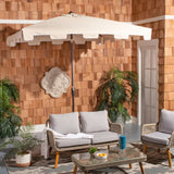 SAFAVIEH Outdoor Siena 7.5 Ft Square Market Umbrella, Base Not Included