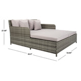 SAFAVIEH Outdoor Taniyah Wicker Daybed with Pillow & Cushions - 53W x 28D x 62H