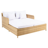 SAFAVIEH Outdoor Taniyah Wicker Daybed with Pillow & Cushions - 53W x 28D x 62H