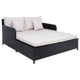 SAFAVIEH Outdoor Taniyah Wicker Daybed with Pillow & Cushions - 53W x 28D x 62H