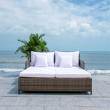 SAFAVIEH Outdoor Taniyah Wicker Daybed with Pillow & Cushions - 53W x 28D x 62H