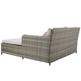 SAFAVIEH Outdoor Taniyah Wicker Daybed with Pillow & Cushions - 53W x 28D x 62H