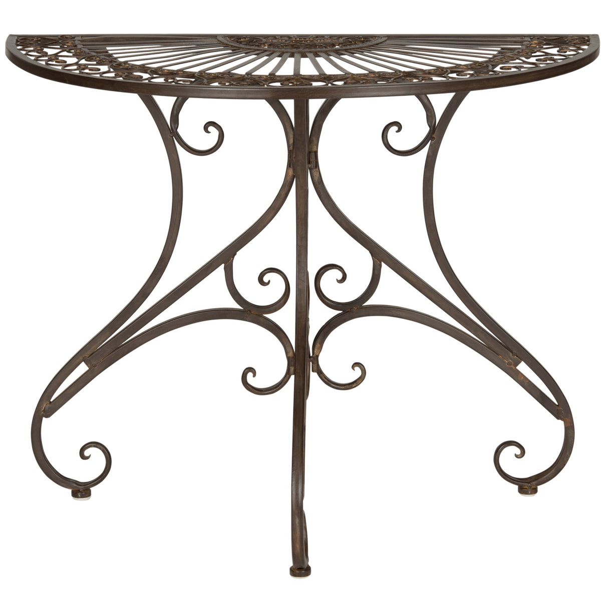 SAFAVIEH Outdoor Tatyanna Annalise Iron Accent Table - 36Wx19Dx29H