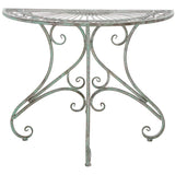 SAFAVIEH Outdoor Tatyanna Annalise Iron Accent Table - 36Wx19Dx29H