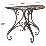 SAFAVIEH Outdoor Tatyanna Annalise Iron Accent Table - 36Wx19Dx29H