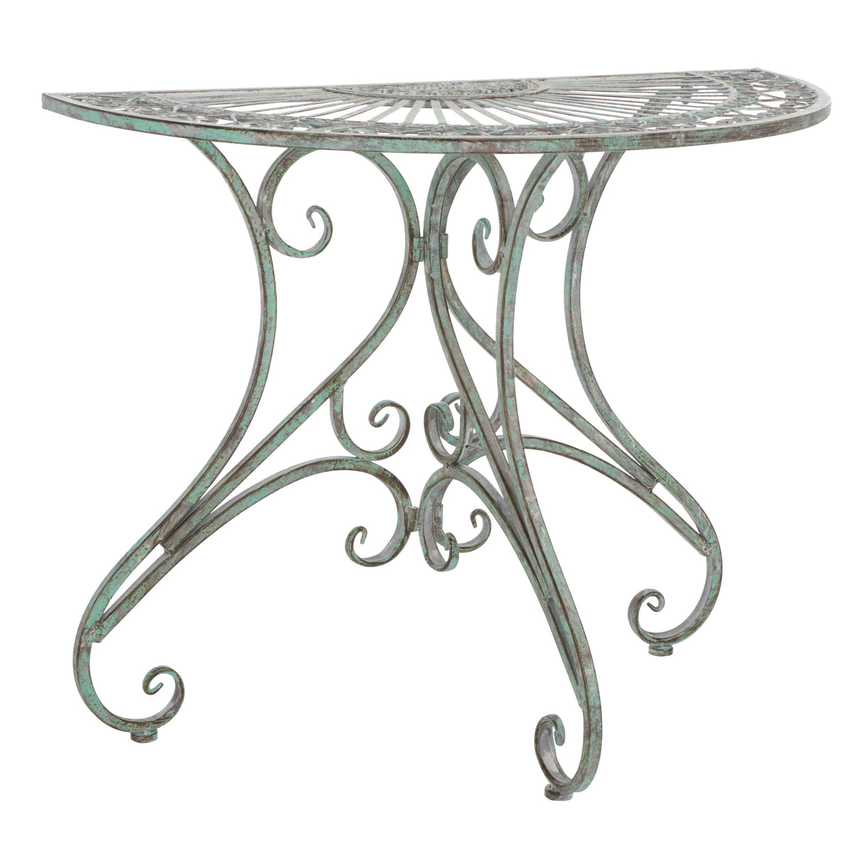 SAFAVIEH Outdoor Tatyanna Annalise Iron Accent Table - 36Wx19Dx29H