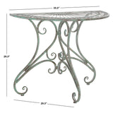 SAFAVIEH Outdoor Tatyanna Annalise Iron Accent Table - 36Wx19Dx29H